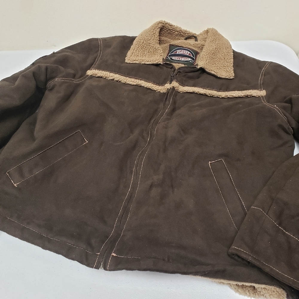 Planet Hollywood Orlando Mens Jacket Sherpa Lined Size Medium - Picture 9 of 9